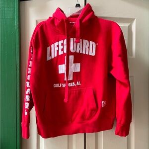 Unisex Red Lifeguard Hoodie